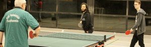 Tischtennis in der Sporthalle des BBW